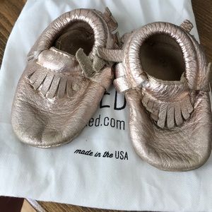 Freshly picked rose gold moccasins size 3